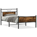 vidaXL füstös tölgy színű szerelt fa ágykeret matrac nélkül 90x190 cm