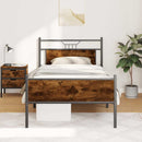 vidaXL füstös tölgy színű szerelt fa ágykeret matrac nélkül 90x190 cm