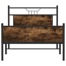 vidaXL füstös tölgy színű szerelt fa ágykeret matrac nélkül 90x190 cm