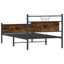 vidaXL füstös tölgy színű szerelt fa ágykeret matrac nélkül 90x190 cm