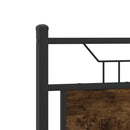 vidaXL füstös tölgy színű szerelt fa ágykeret matrac nélkül 120x200 cm