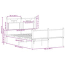 vidaXL füstös tölgy színű szerelt fa ágykeret matrac nélkül 120x200 cm