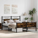 vidaXL füstös tölgy színű szerelt fa ágykeret matrac nélkül 140x190 cm