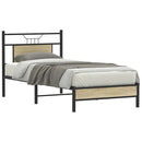 vidaXL sonoma tölgy színű szerelt fa ágykeret matrac nélkül 75x190 cm