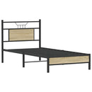 vidaXL sonoma tölgy színű szerelt fa ágykeret matrac nélkül 75x190 cm