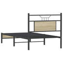 vidaXL sonoma tölgy színű szerelt fa ágykeret matrac nélkül 80x200 cm