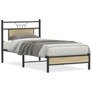vidaXL sonoma tölgy színű szerelt fa ágykeret matrac nélkül 90x190 cm
