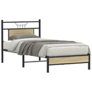 vidaXL sonoma tölgy színű szerelt fa ágykeret matrac nélkül 90x190 cm