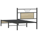vidaXL sonoma tölgy színű szerelt fa ágykeret matrac nélkül 90x190 cm