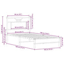 vidaXL sonoma tölgy színű szerelt fa ágykeret matrac nélkül 90x190 cm