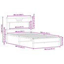 vidaXL sonoma tölgy színű szerelt fa ágykeret matrac nélkül 100x200 cm