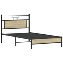 vidaXL ágykeret matrac nélkül Sonoma tölgy 107x203 cm Gépi fa