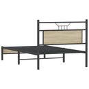 vidaXL ágykeret matrac nélkül Sonoma tölgy 107x203 cm Gépi fa