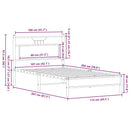 vidaXL ágykeret matrac nélkül Sonoma tölgy 107x203 cm Gépi fa