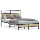 vidaXL sonoma tölgy színű szerelt fa ágykeret matrac nélkül 120x190 cm