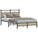 vidaXL sonoma tölgy színű szerelt fa ágykeret matrac nélkül 120x190 cm