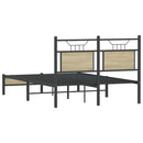 vidaXL sonoma tölgy színű szerelt fa ágykeret matrac nélkül 120x190 cm