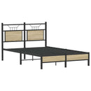 vidaXL sonoma tölgy színű szerelt fa ágykeret matrac nélkül 120x200 cm