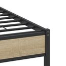 vidaXL sonoma tölgy színű szerelt fa ágykeret matrac nélkül 120x200 cm