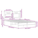 vidaXL sonoma tölgy színű szerelt fa ágykeret matrac nélkül 120x200 cm