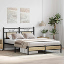 vidaXL sonoma tölgy színű szerelt fa ágykeret matrac nélkül 137x190 cm