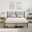 vidaXL sonoma tölgy színű szerelt fa ágykeret matrac nélkül 137x190 cm