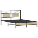 vidaXL sonoma tölgy színű szerelt fa ágykeret matrac nélkül 140x200 cm