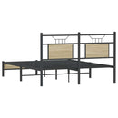 vidaXL sonoma tölgy színű szerelt fa ágykeret matrac nélkül 140x200 cm