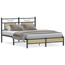 vidaXL sonoma tölgy színű szerelt fa ágykeret matrac nélkül 150x200 cm