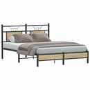 vidaXL sonoma tölgy színű szerelt fa ágykeret matrac nélkül 150x200 cm