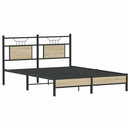 vidaXL sonoma tölgy színű szerelt fa ágykeret matrac nélkül 150x200 cm