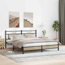 vidaXL sonoma tölgy színű szerelt fa ágykeret matrac nélkül 160x200 cm