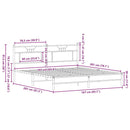 vidaXL sonoma tölgy színű szerelt fa ágykeret matrac nélkül 160x200 cm