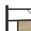 vidaXL sonoma tölgy színű szerelt fa ágykeret matrac nélkül 183x213 cm