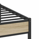vidaXL sonoma tölgy színű szerelt fa ágykeret matrac nélkül 183x213 cm