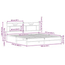 vidaXL sonoma tölgy színű szerelt fa ágykeret matrac nélkül 183x213 cm