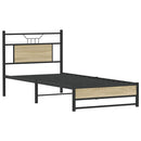 vidaXL sonoma tölgy színű szerelt fa ágykeret matrac nélkül 75x190 cm