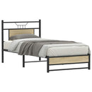 vidaXL sonoma tölgy színű szerelt fa ágykeret matrac nélkül 90x190 cm