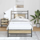 vidaXL sonoma tölgy színű szerelt fa ágykeret matrac nélkül 90x190 cm