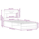 vidaXL sonoma tölgy színű szerelt fa ágykeret matrac nélkül 90x200 cm