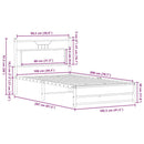 vidaXL sonoma tölgy színű szerelt fa ágykeret matrac nélkül 100x200 cm