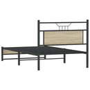 vidaXL ágykeret matrac nélkül Sonoma tölgy 107x203 cm Gépi fa