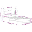 vidaXL ágykeret matrac nélkül Sonoma tölgy 107x203 cm Gépi fa