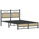 vidaXL sonoma tölgy színű szerelt fa ágykeret matrac nélkül 120x190 cm