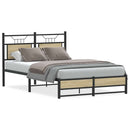 vidaXL sonoma tölgy színű szerelt fa ágykeret matrac nélkül 120x190 cm