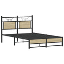 vidaXL sonoma tölgy színű szerelt fa ágykeret matrac nélkül 120x200 cm