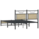 vidaXL sonoma tölgy színű szerelt fa ágykeret matrac nélkül 120x200 cm