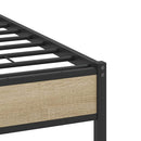 vidaXL sonoma tölgy színű szerelt fa ágykeret matrac nélkül 120x200 cm