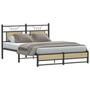 vidaXL sonoma tölgy színű szerelt fa ágykeret matrac nélkül 137x190 cm