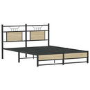vidaXL sonoma tölgy színű szerelt fa ágykeret matrac nélkül 140x190 cm
